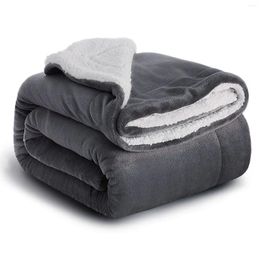 Blankets Winter Autumn Solid Color Sherpa Air Conditioner Quilt Soft Breathable Sofa Chair Blanket Travel Camping Bedspread Home Decor