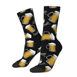 Men's Socks Funny Crazy Sock For Men Beer Mug Pattern Hip Hop Harajuku Happy Quality Printed Boys Crew Casual Gift