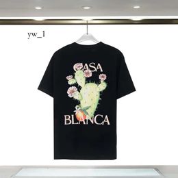 Casa Blanca Men Shirt Designer Casa Sports Shirt Luxury Casablanc Tee Fashion Trend Brand Casablanc Shirt Silk Summer Short Sleeve Comfort 100% Cotton Us Size 7557