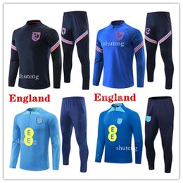 2024 Englands Tracksuit Soccer Jersey Training KANE STERLING RASHFORD SANCHO GREALISH 22 23 Mens Kids National Football Tracksuits Kit Survetement 67