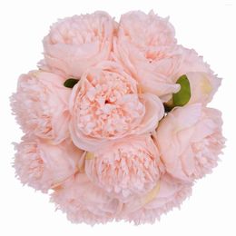 Decorative Flowers 10pcs Vintage Peony Faux 2 Pack Silk Flower Bouquets For Wedding Home Decor Artificial