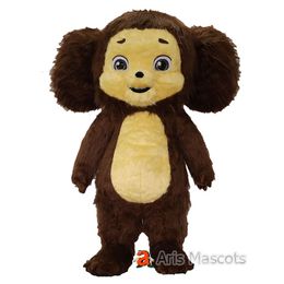 Mascot Costumes 2m/2.6m Realistic Smiling Monkey Costume Adult Full Body Mascot Suit Cartoon Character Blow Up Outfit Stage Wear Dress