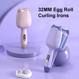 Irons 32mm Cat Ear LED Display Egg Roll Curling Irons Ceramic Large Waves Hair Curler Mini Curling Hair Irons Hair Styling Tools