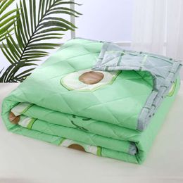 Spring Summer Thin Quilt Soft Skin-friendly Cotton Blanket Comforter Print Quilted Quilts Children Bed Double Bed Home Decor