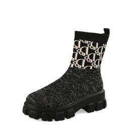 Boots 2021 Socks Boots Women Shoes Fashion Shoes Ladies Motorcycle Boots New Design Gear Wedge High Heels Autumn Winter Casual Shoes