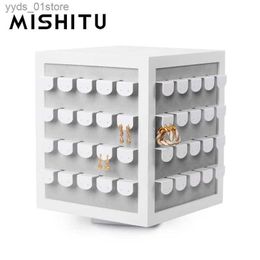 Jewellery Boxes MISHITU Rotating Earring Display Stand Jewellery Storage Rack Display Stand Counter Window Display Rack Rotatable Earrings Holder L240323