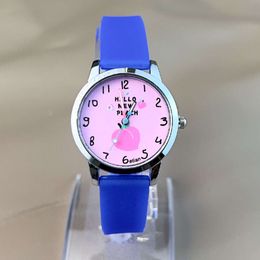 Cartoon Anime Peach Silicone Watch New Children's Gift Quartz Hand for Men and Women