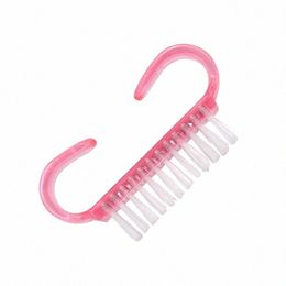 1pc Plastic Manicure Pedicure Brush Nail Cleaning Tools Soft Remove Dust Makeup Brushes Nail Care Accories g65h#