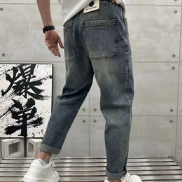 Jeans men, micro span slim-fit version, good elasticity, version fashion-8998