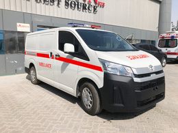 Veículos VAN ambulância, interior e exterior