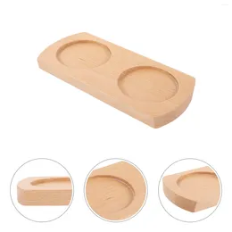 Dinnerware Sets Sauce Bottle Base Counter Tray Wooden Kitchen Accessories Acacia Salt And Pepper For Holder Trays Crafts Drinks
