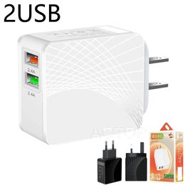Dual USB Wall Adapter Phone Charger 2.1A EU/US/UK Adapted For iphone Samsung Smart phone