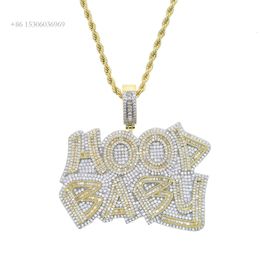 Dropshipping Hip Hop Jewellery Charms Pendant S Moissanite Chain Custom Name Pendants Necklace Diamonds Iced Out Men N/A