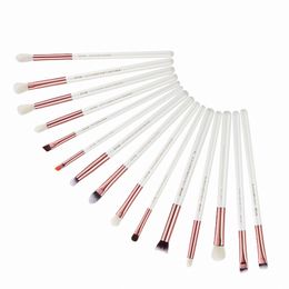 jup Makeup Brushes Kit 15Pcs Pearl White/Rose Gold pinceaux maquillage Cosmetis Tools Eyeliner Shader Ccealer Pencil T217 S9c6#