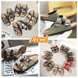 GAI cork slippers external wear large-sized foreign trade sandals and slippers one word double button beach Haken lightweight high Quality 2024 eur36-46