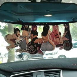 Car Air Freshener New JDM Culture Series Car Air Freshener Suspension Sexy Girl Tyre Girl Car Rear View Solid Paper Car Interior Accessories Pendant 24323