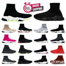 Designer-Sockenschuhe für Herren und Damen, Graffiti, Weiß, Schwarz, Rot, Beige, Rosa, klare Sohle, Schnürung, neongelbe Socken, Speed-Runner-Trainer, flache Plateau-Sneaker, lässig, 36–47