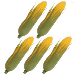 Decorative Flowers 5 Pcs Simulation Corn Artificial Fake Prop Realistic Vegetable Ornaments Decor Models Modelling Kitchen