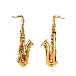 YWPL B Flat Tenor Saxophones Tenor Saxophone New Bb Top Musical Instrument Saxe Golden Process Sax Professional Gold