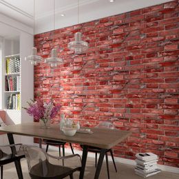 Wallpapers WELLYU Chinese Retro Wallpaper Living Room Bedroom PVC El Return Point Tea Brick Wall Paper Papel De Parede