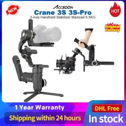 Heads Zhiyun Crane 3S 3SPro 3Axis Handheld Stabilizer Maxload 6.5KG for Red Cinemafor Sony Nikon Canon Fuji DSLR Video Camera Gimbal