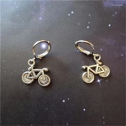 Dangle Earrings Bicycle Leverback Sports Cycling Bikers Gift Jewellery Bike Lover Ear Clip Puncture