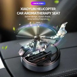 Car Air Freshener Solar car air freshener automatic rotating instrument panel perfume camouflage helicopter essential oil diffuser decoration 24323