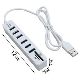 2024 USB Hub 3/6 Port Expander Adapter USB 3.0 Hub Multi USB Splitter 2.0 Hab 3 Hub 3.0 Multiple USB3.0 USB-Hub Card Reader For PC