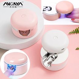 Dryers ANGNYA Mini LED lamp for Nails Portable Nail Drying Lamp For Manicure Quickdrying Small Nail Dryers Gel Polish Drying Glue USB
