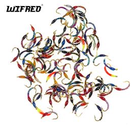 Wifreo 100pcs Assorted Epoxy Nymph Flies Midge Hegene Trout White Fish Fishing Bait Artificial Lures Size 12 14 16 18 240313