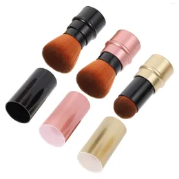 Makeup Brushes 3 Pcs Retractable Blush Brush Accessory Powder Beauty Plastic Miss