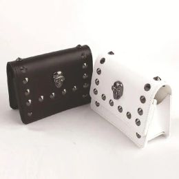 Bags Outdoor Golf Rangefinder Leather Case Storage Bag Fashion Skull Rivet Design Rangefinder Bag Golf Accessories