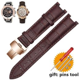 Watch Bands Gnuine Leather Watchband For GC Wristband 22 13mm 20 11mm Notched Strap With Stainless Steel Butterfly Buckle BAND2810