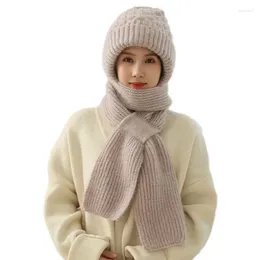 Blankets Integrated Hat Scarf Knitting Hats And Scarves Face Neck Soft Warm Covers Beanies For Cold Weather Travelling Blanket