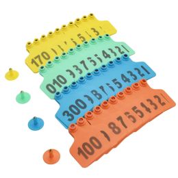 Tags 100 Pc Copper Head Laser Number Ear Tag Label Pig Sheep Ear Sign Ear Registration Card TPU Material Animal Identity Mark Supplie