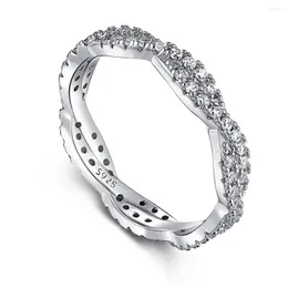 Cluster Rings Cross Border S925 Sterling Silver Ring For Niche Women Light Luxury Ubiss Full Diamond Zircon Fashionable