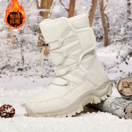 Boots Fashion Casual Women's Winter High Boots Soft Comfortable Botas De Mujer Plush Warm Lined Female Shoes Outdoor Wearresisting