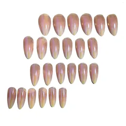 False Nails Press On Almond Glue Glossy Full Cover Artificial Stick Nail Suitable For Couples Dating