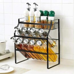 Kitchen Storage Tomorotec 3-Tier Compact Size Spice Organiser Shelf Rack Bar Cabinet Organisation