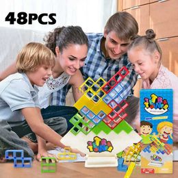 Sorting Nesting Stacking toys 3D Tetra Tower Balance Toy Block Chessboard Game Childrens Perfect Family Party Team Building 24323