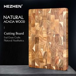 HEZHEN Cutting Double-sided Using Premium Acacia Wood Splicing Chopping Board Drain Water and Damp-proof Kitchen Tools