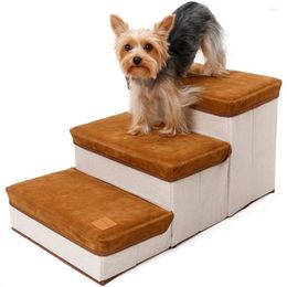 Dog Apparel Adjustable Pet Steps Stable Foldable Non-Slip Bottom Folding Ramp Detachable Mats Easy To Assembly Stairs For Linen Sofa