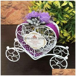 Party Favor 100Pcs Iron Romantic Pumpkin Carriage Candy Box Gifts Baby Shower Decoration 300Pcs T1I1796 Drop Delivery Home Garden Fest Dhtxy
