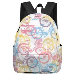 Backpack Bicycle Colour Large Capacity Bookbag Travel Backpacks Schoolbag For Teenager Women Laptop Bags Rucksack