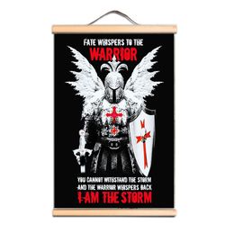 Upgrade Your Room and Studio Decor with Knights Templar Wall Art Poster and Medieval Crusader Warrior Poster Canvas Scroll Painting CD34