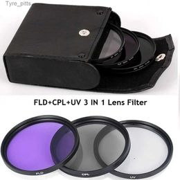 Philtres 49MM 52MM 55MM 58MM 62MM 67MM 72MM 77MM three in one lens Philtre set with pocket UV+CPL+FLD suitable for Nikon cannons with Nikon camera lensesL2403