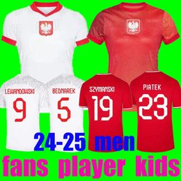 2024 2025 New Polands Lewandowski Soccer Jerseys Polonia 24 25 KRYCHOWIAK GROSICKI Zielinski Milik Zalewski Szymanski Polish Football Shirt Men kids kit