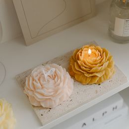 Candle Peony Flower Shape Gift Ornament Mother's Day Birthday Flower Scented Candle wedding souvenirs handmade candles