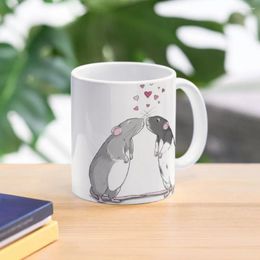 Mugs Rat Hearts And Kisses Coffee Mug Tea Cups Thermal For Thermo Ands