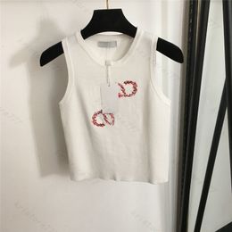 2024 Women New Designer Tee Designer Tops With Letter Embroidered T Shirt Girls Milan Runway Crop Tops Brand Designer Pullover Short Slim Shirt Outwear Knits Tee